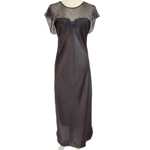 Vintage 80s L.A. Intimates Satin Nightgown - M